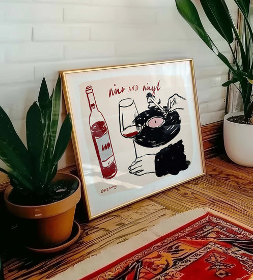 Vino & Vinyl Print