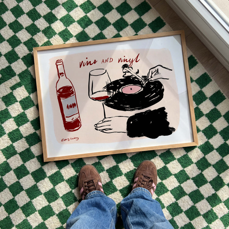 Vino & Vinyl Print