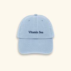 Vitamin Sea embroidered 100% cotton cap with adjustable vintage-style fit