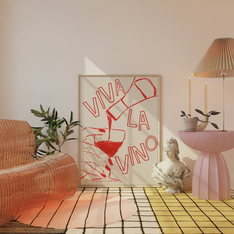 Viva La Vino Kitchen Print