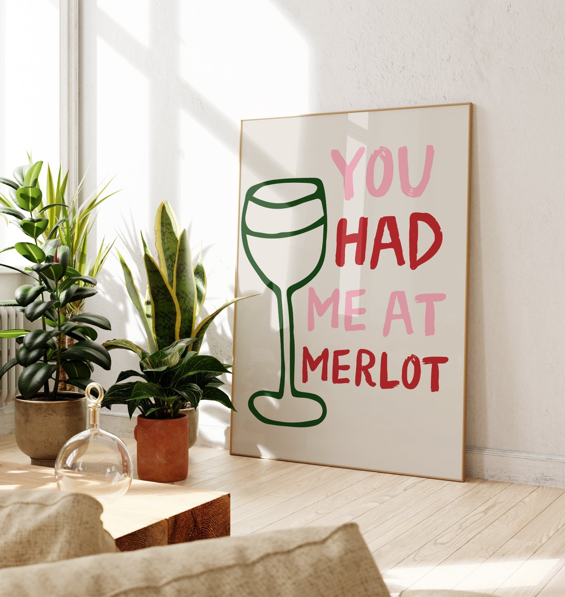 You Had Me At Merlot Kitchen Print