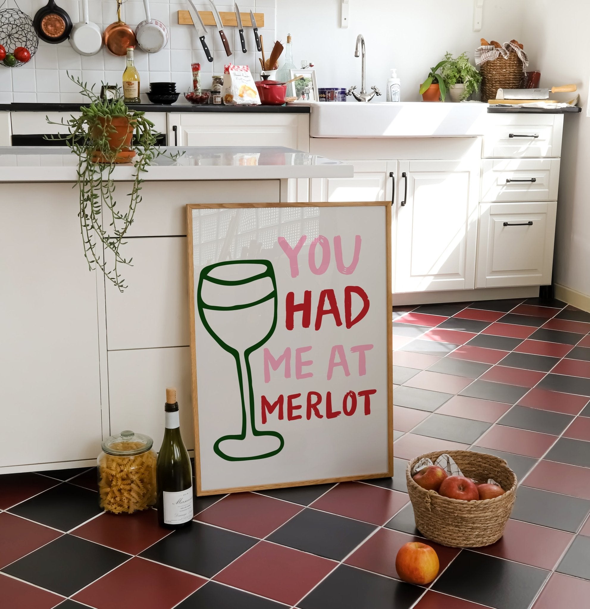You Had Me At Merlot Kitchen Print