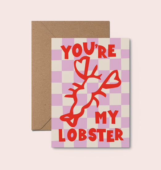 You're My Lobster Valentines Card