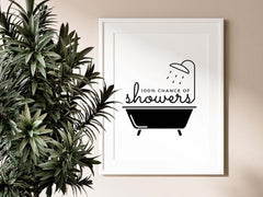 100% Chance of Showers | Shower Print