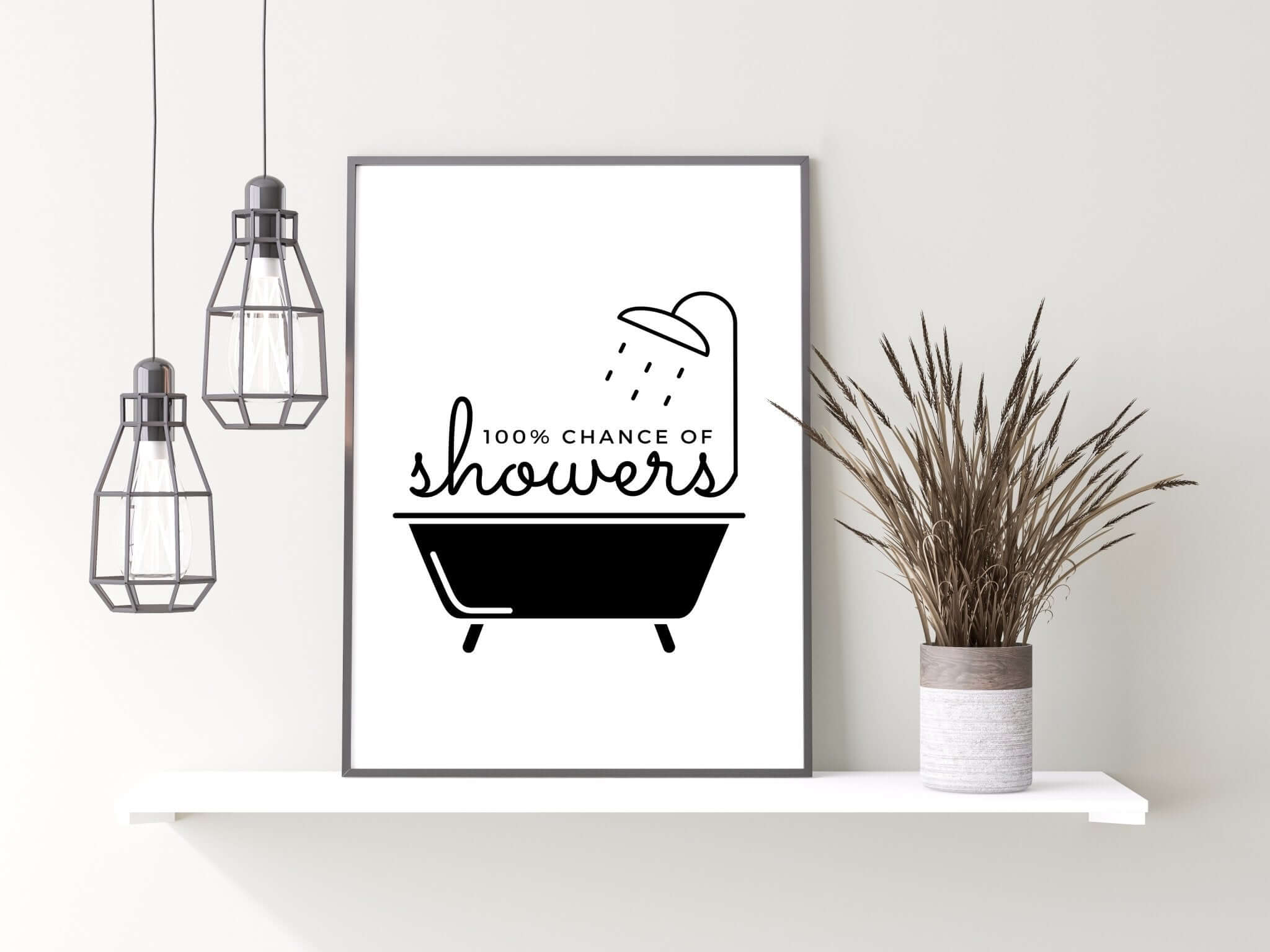 100% Chance of Showers | Shower Print