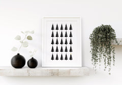 25 Christmas Trees Wall Picture