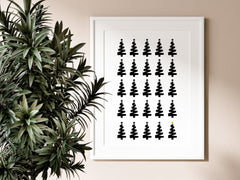25 Christmas Trees Wall Poster