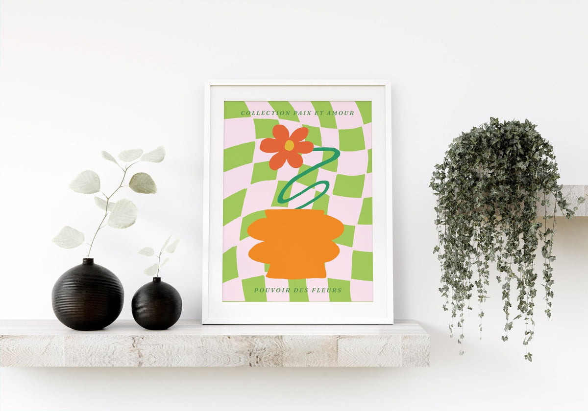 Abstract Poster Flower Power 0.4 Art