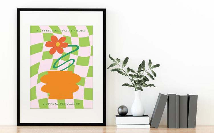 Abstract Poster Flower Power 0.4 Wall Art