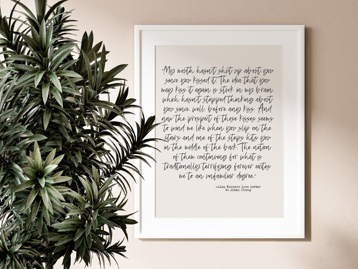 Alex Turner Love Letter Poster