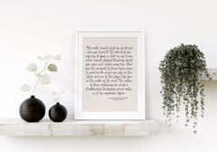 Alex Turner Love Letter Wall Art
