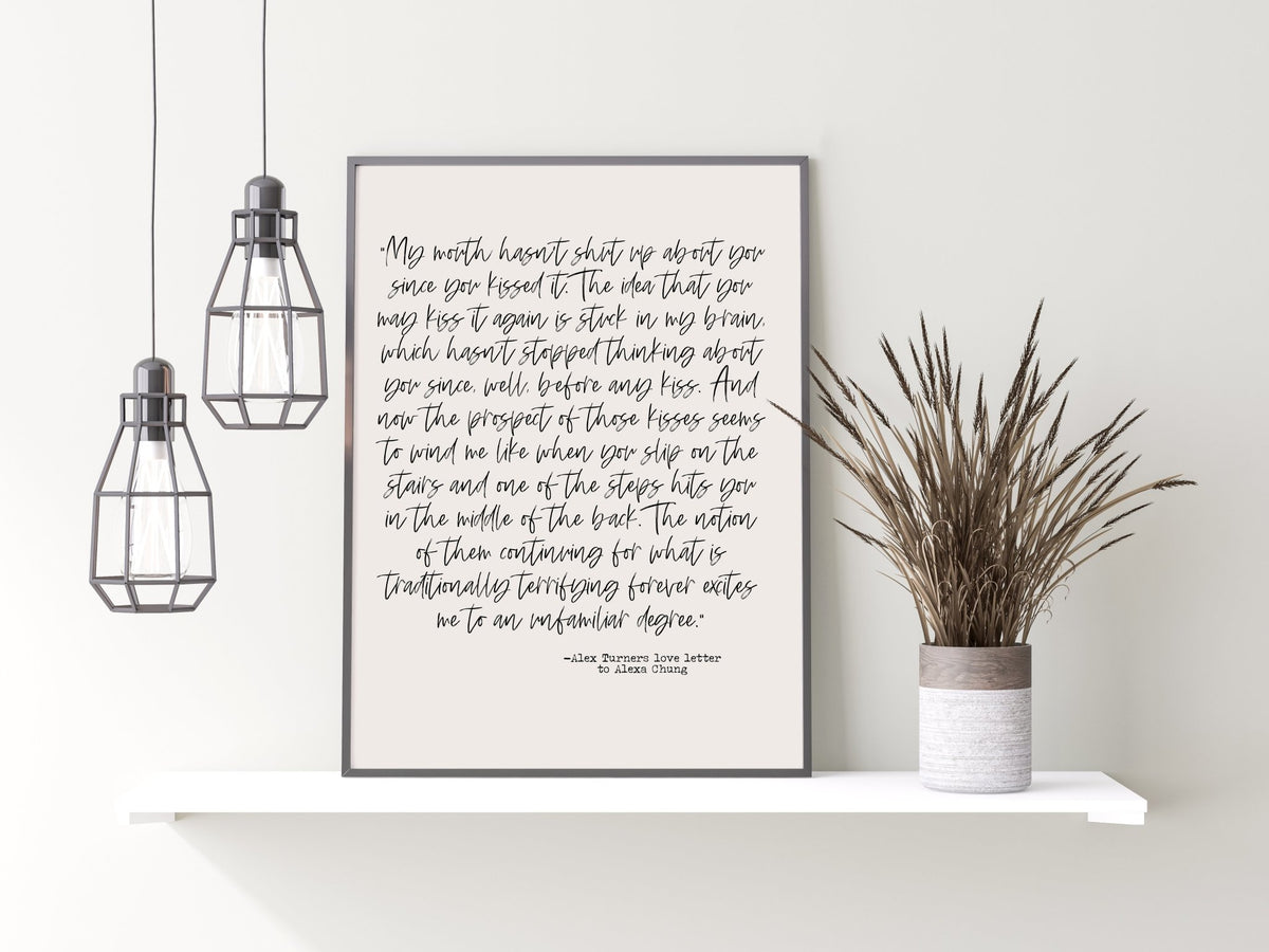 Alex Turner Love Letter Wall Print