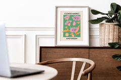 Amsterdam Flower Market Wall Poster