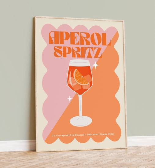Aperol Spritz Cocktail Wall Print