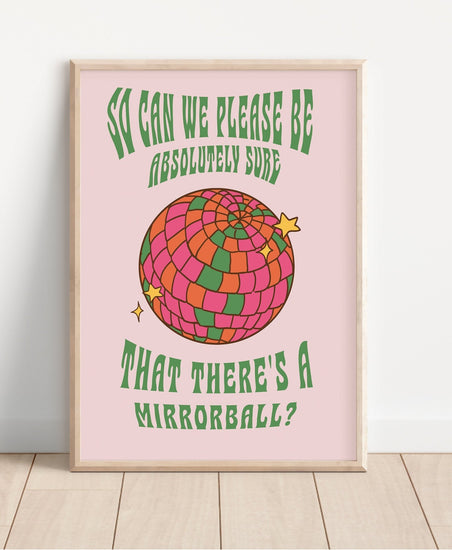 Better be a Mirrorball Lyrics Inspired Poster