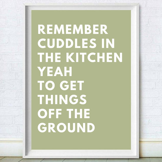 Cuddles In The Kitchen Print
