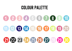 Custom Song Lyrics Print Colour Palette
