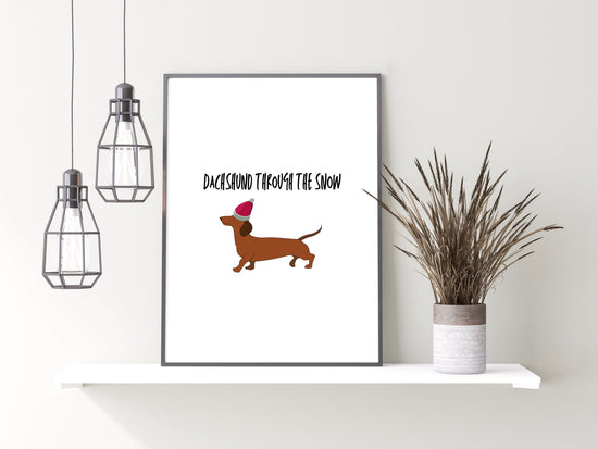 Dachshund Through The Snow Poster