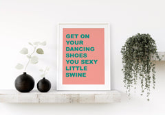 Dancing Shoes Pink and Green Wall Art