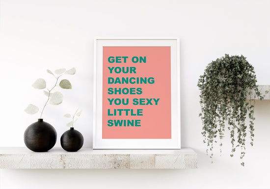Dancing Shoes Pink and Green Wall Art