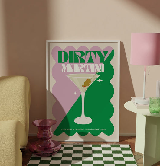 Dirty Martini Cocktail Wall Print