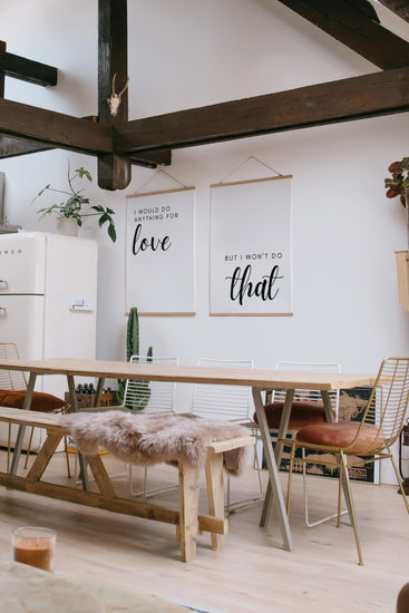 Do Anything For Love Behind Bed Wall Décor Set of 2 Prints