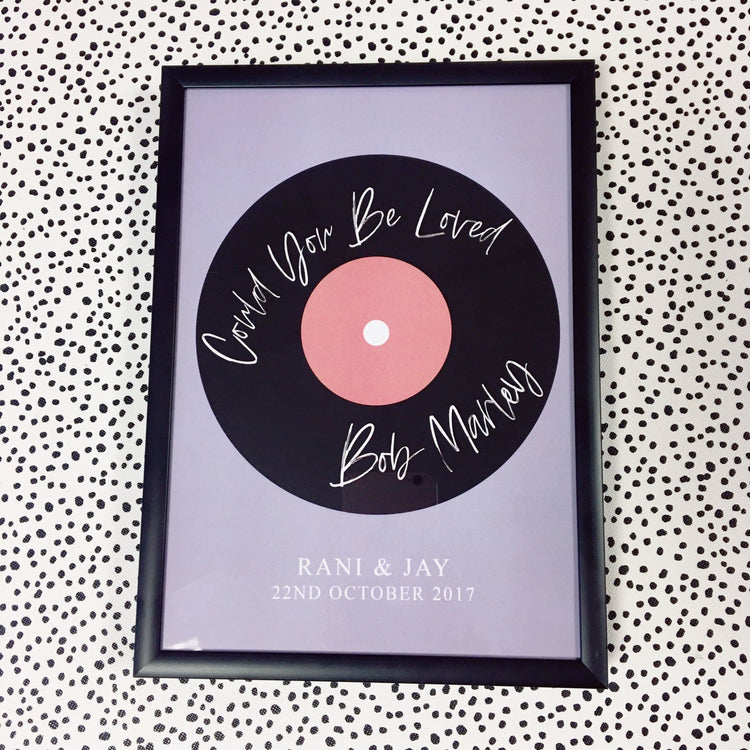 First Dance Record Custom Anniversary Poster