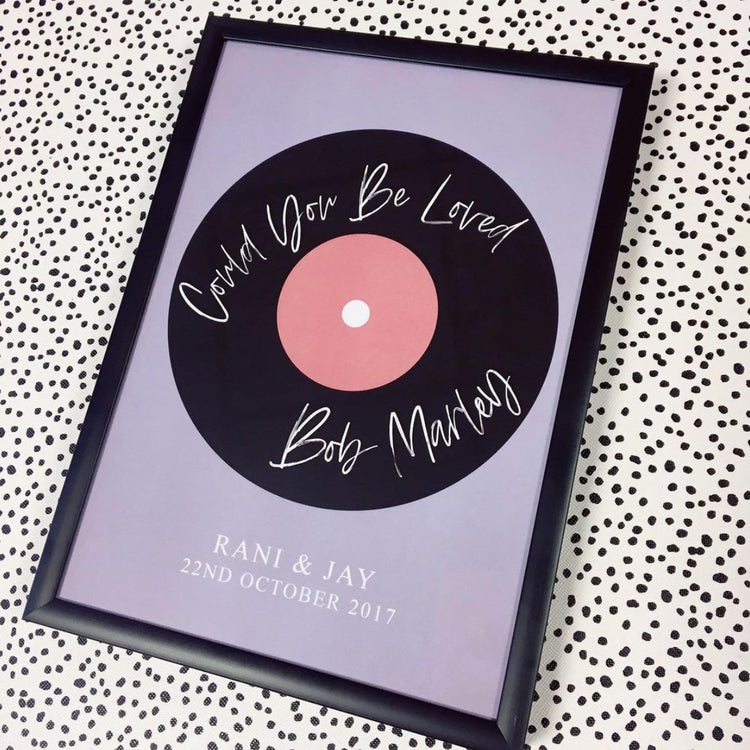 First Dance Record Custom Anniversary Print