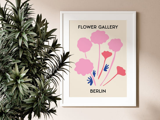 Flower Market Berlin Wall Poster