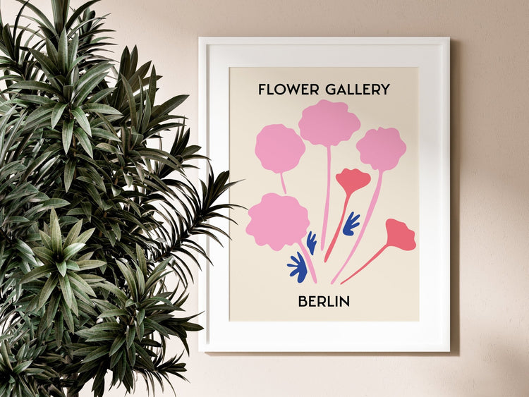 Flower Market Berlin Wall Poster