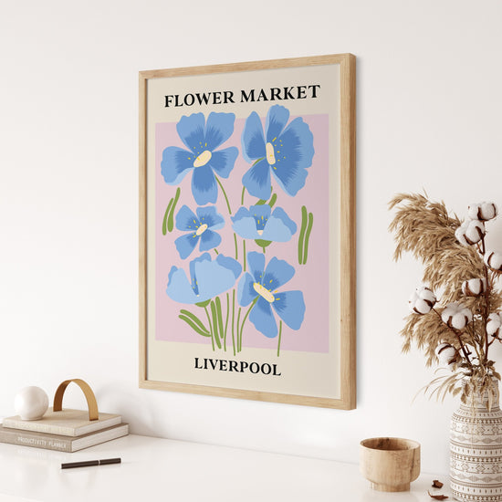 Flower Market Liverpool Poster