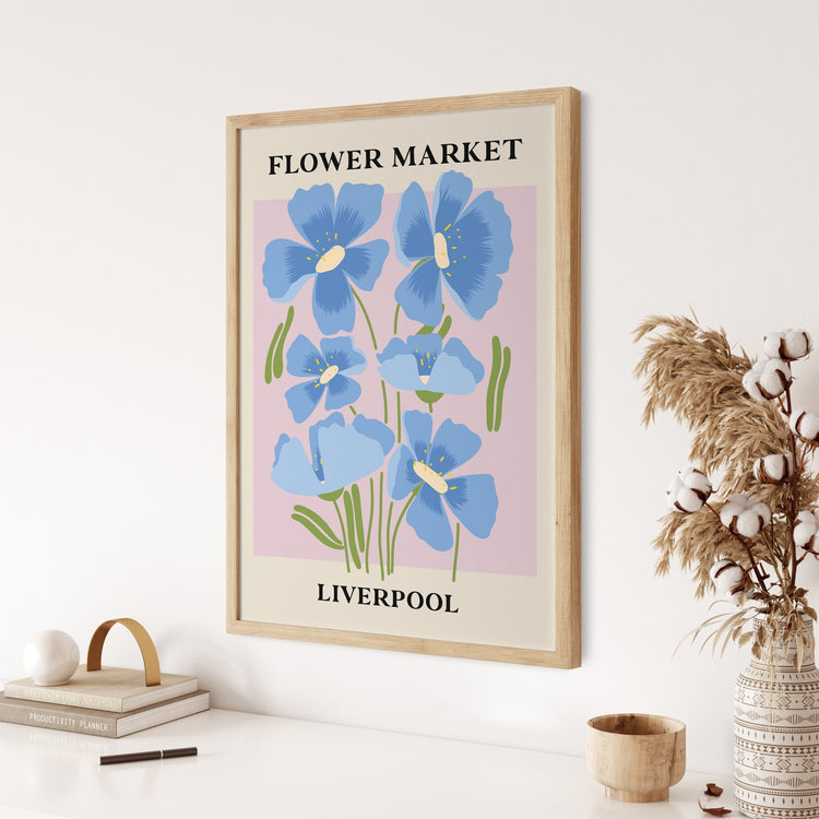 Flower Market Liverpool Poster