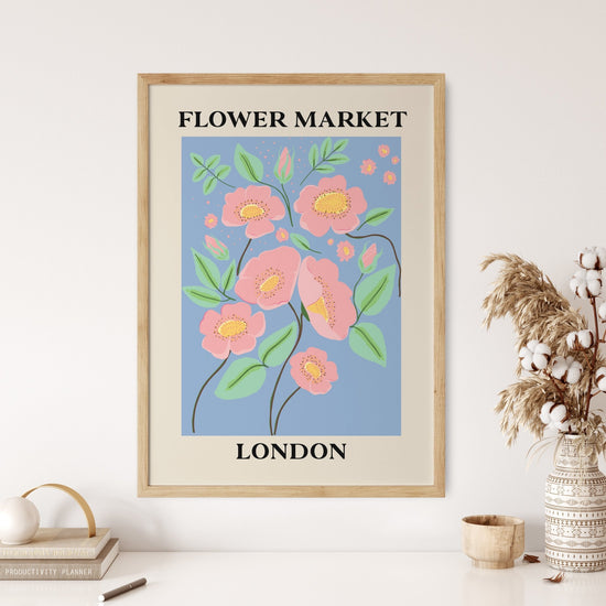 Flower Market London Poster