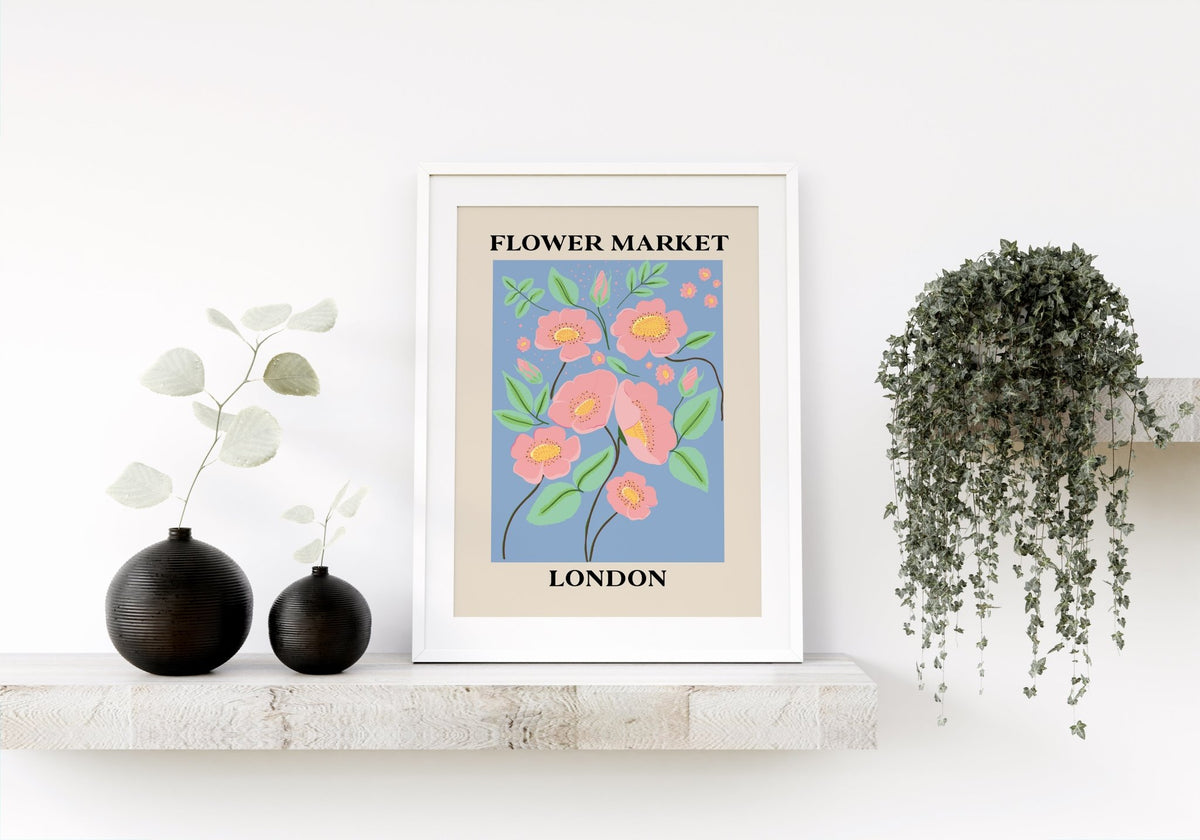 Flower Market London Wall Poster