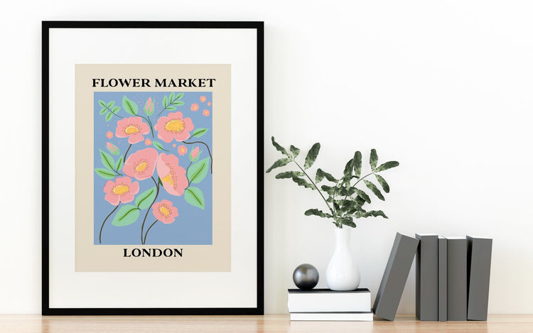 Flower Market London Wall Print