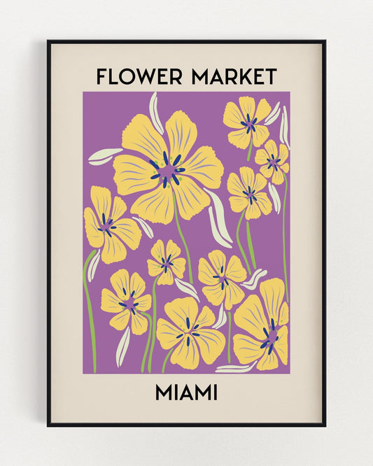 Flower Market Miami Print