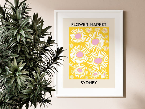 Flower Market Sydney Wall Print