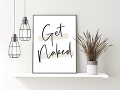 Get Naked Toilet Print- Large Font