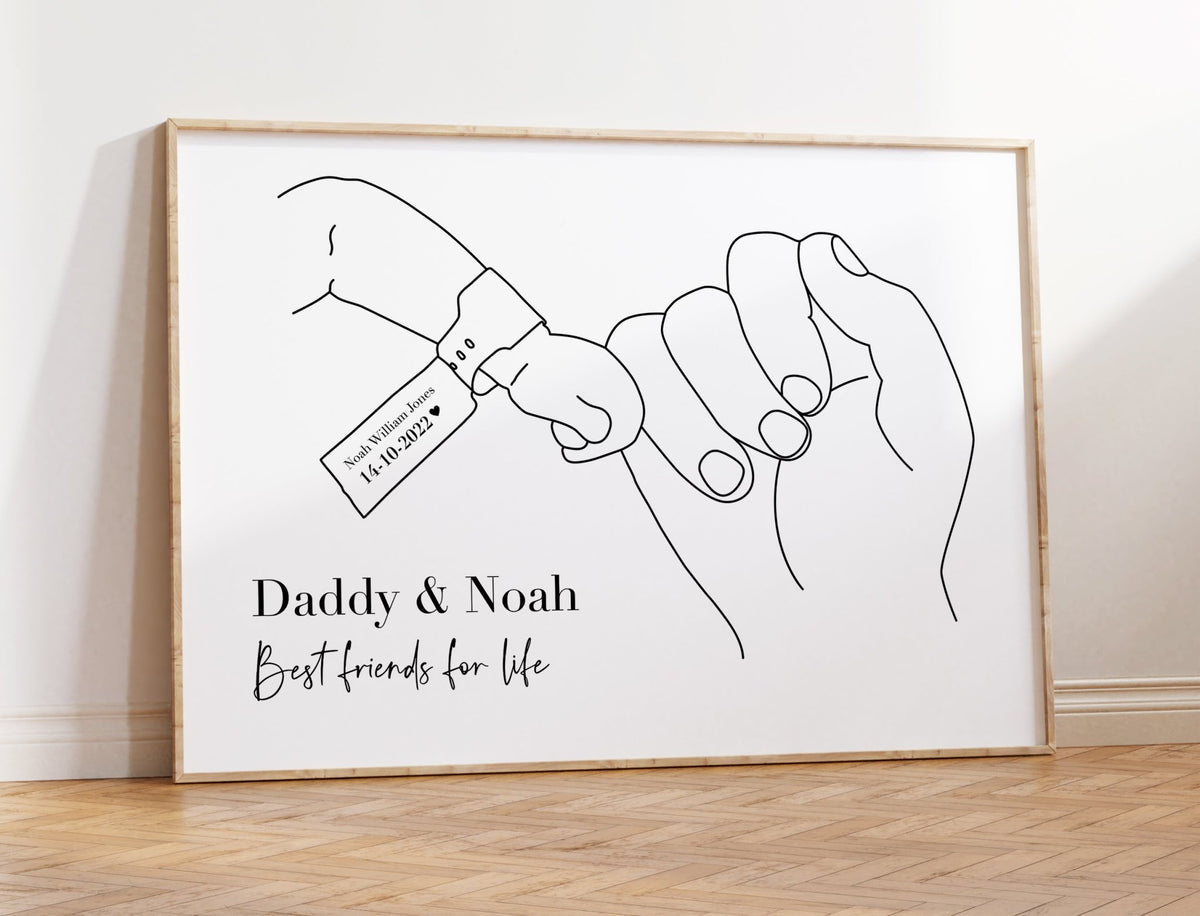 Gift for New Dads Personalised Poster
