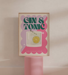 Gin & Tonic Cocktail Wall Art