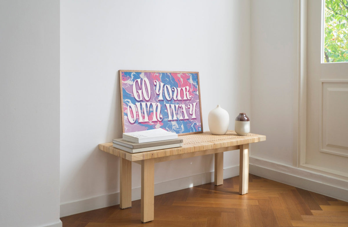 Go Your Own Way Groovy Poster