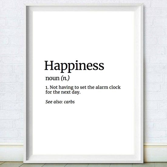 Happiness Definition Dictionary Print