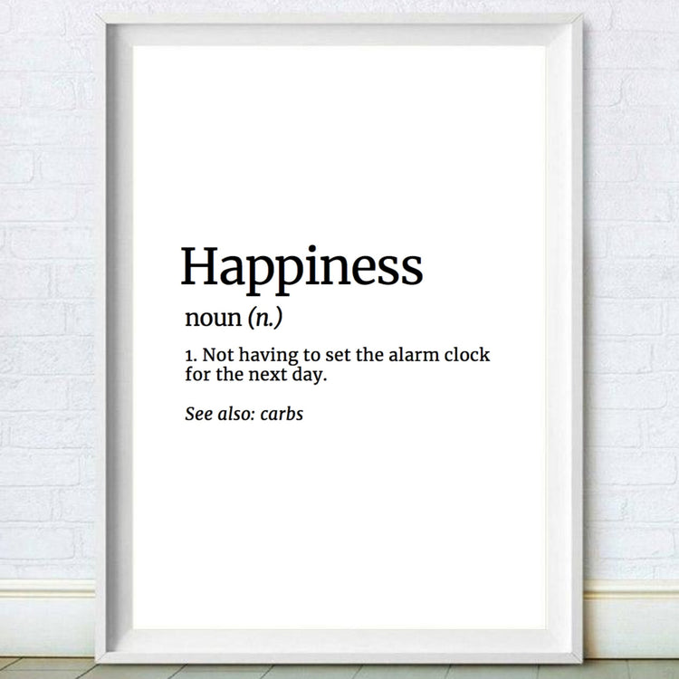 Happiness Definition Dictionary Print
