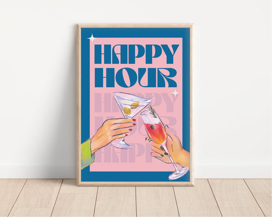 Happy Hour Cocktail Wall Art
