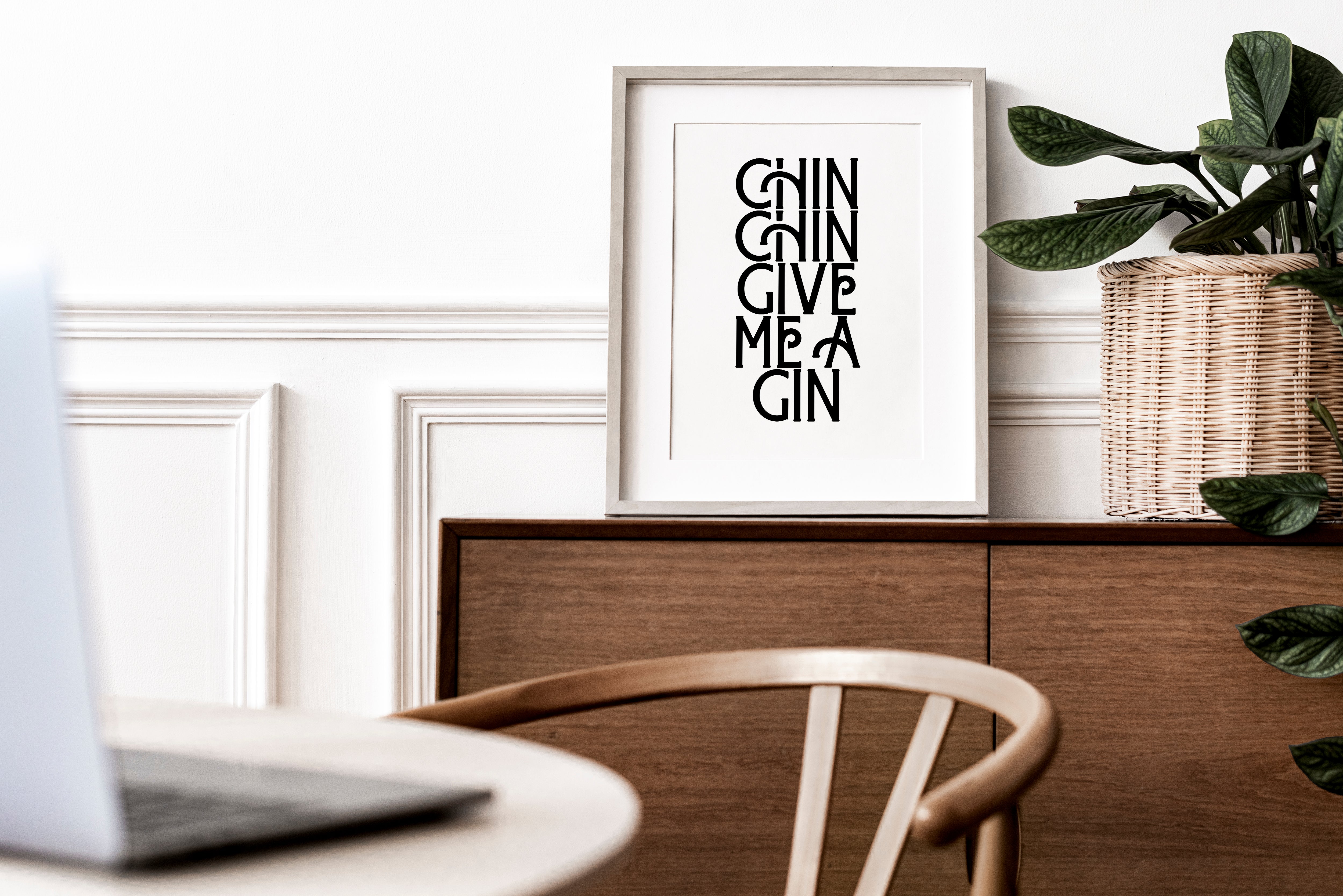 Chin Chin Give Me A Gin Print
