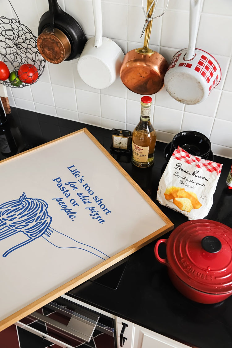 Life's Too Short For Sh*t Pizza, Pasta or People. Funny Kitchen Wall Print