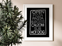 Neon NYC Street Food Kitchen Poster
