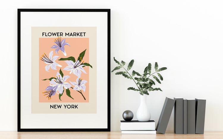 New York Flower Market Print