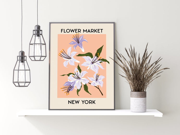 New York Flower Market Wall Poster
