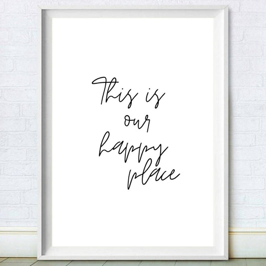 Our Happy Place Room Wall Decor Print 
